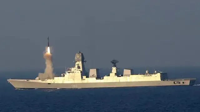 India's 5 warships in Arabian Sea, increases surveillance to curb threats from Iran-backed Houthis INS Kolkata launching a Brahmos cruise missile
