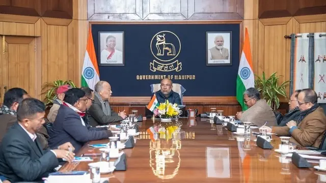 Manipur CM Biren Singh Holds Meeting With 10 Political Parties to Address Current Situation in State Manipur CM N Biren Singh