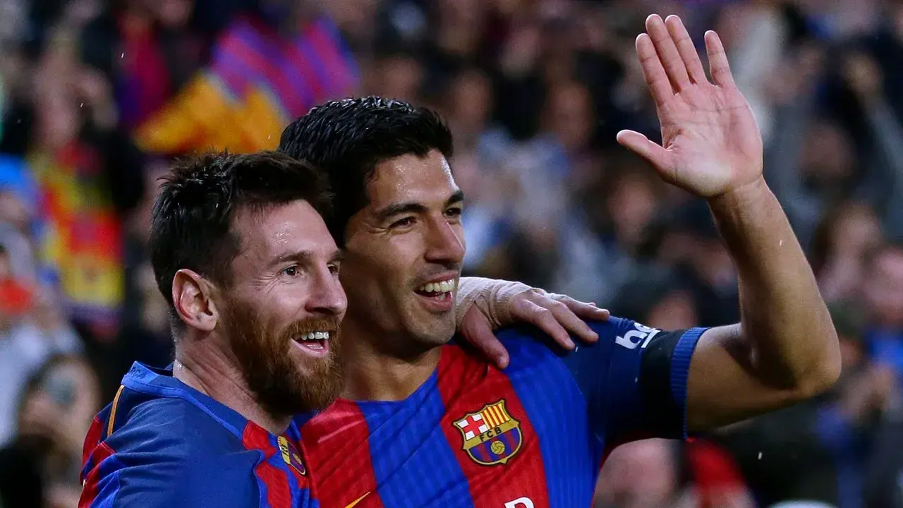 Lionel Messi and Luis Suarez