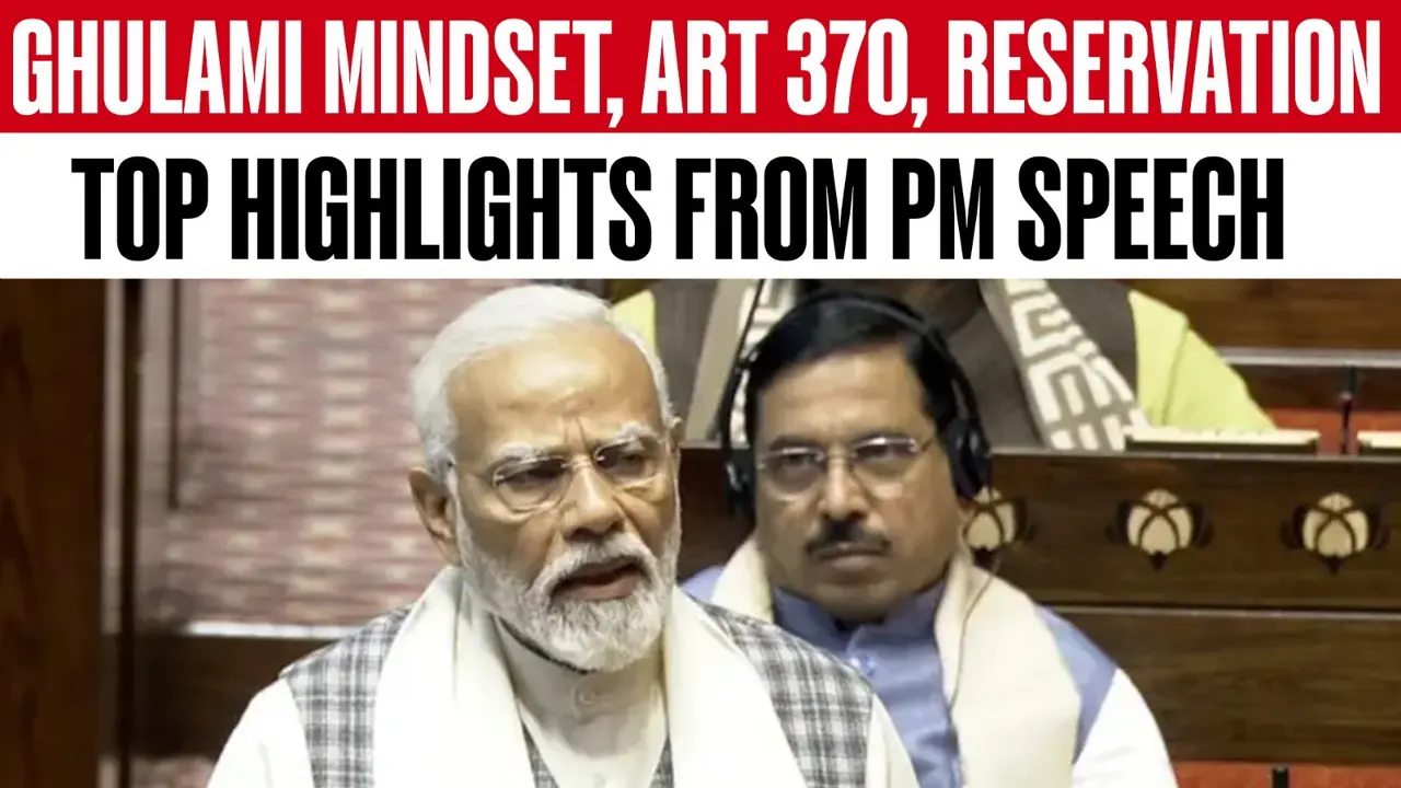 Top Pointers From PM Modi's Rajya Sabha Speech