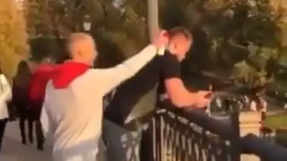 Prank Goes Wrong: Muscular Man Brutally Throwing A YouTuber Into The River Goes Viral | WATCH Honking Prank Goes Wrong