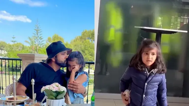 'He will laugh again': Rohit Sharma's daughter makes adorable remark when asked about father - WATCH Rohit Sharma's daughter Samaira