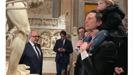 Elon Musk Explores Borghese Gallery in Rome with Son