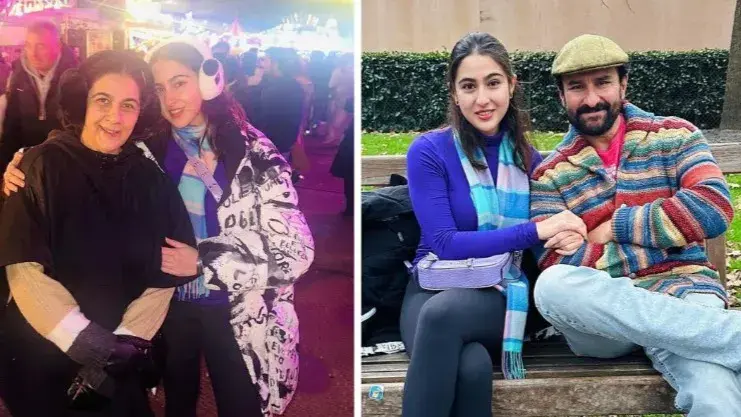 Sara Ali Khan celebrates Christmas in London with parents Amrita Singh, Saif Ali Khan | Photos Sara Christmas