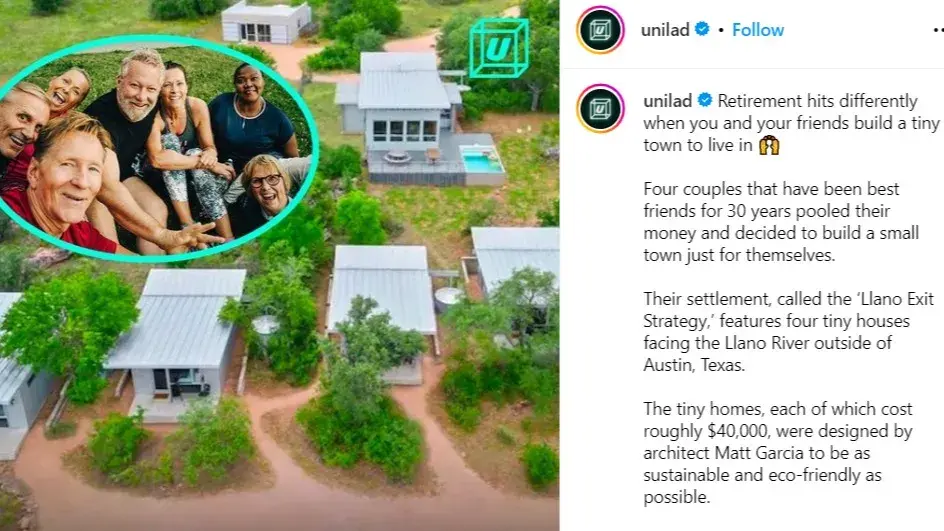 Best friends of 30 years unite to build a tiny town for retirement - Read full story Best friends of 30 years unite to build a tiny town for retirement