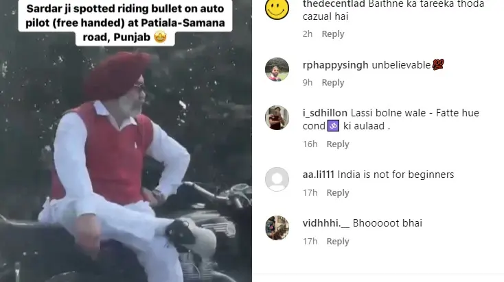 Viral Video: Sardar Ji Rides Motorcycle on 'Auto-Pilot' mode, Dodging Traffic Rules | WATCH Sardar Ji Takes a Hands-Free Joyride on Royal Enfield Bullet