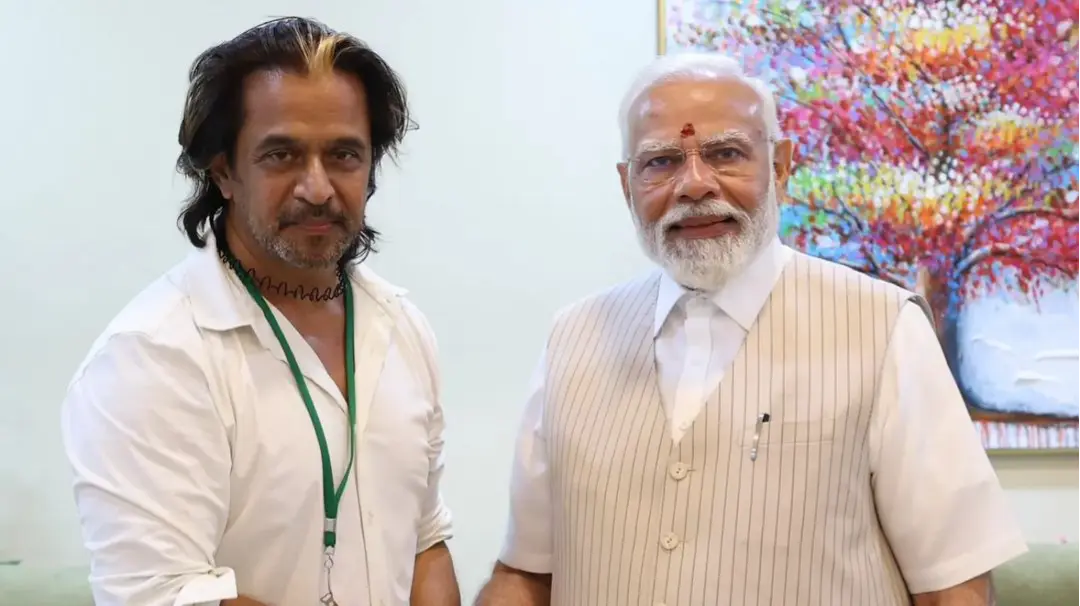 Leo Actor Arjun Sarja, Daughter Aishwarya Meet PM Narendra Modi In Chennai Arjun Sarja