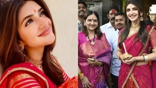 Guntur Kaaram Star Sreeleela Seeks Blessings At Tirupati, Distributes Prasadam To Paps | Watch Sreeleela