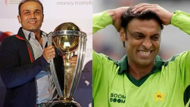 Virender Sehwag and Shoaib Akhtar