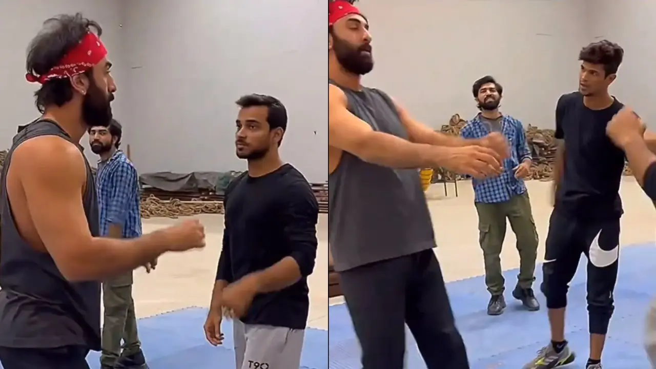 Ranbir Kapoor rehearses for climax fight scene in Animal, BTS video goes viral Ranbir Kapoor