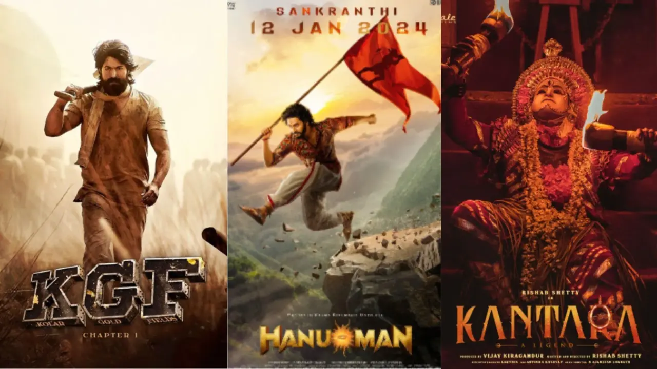 Official posters of KGF, HanuMan, Kantara