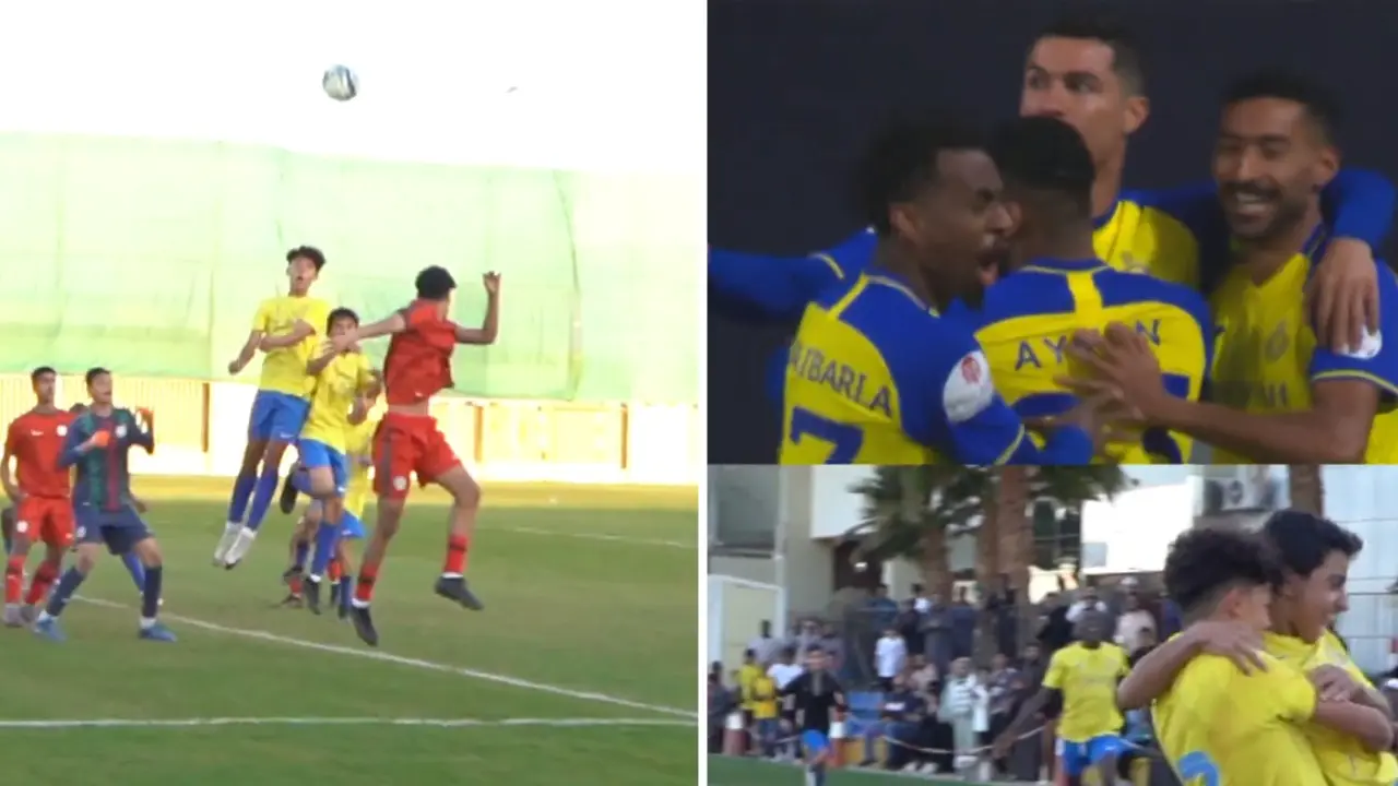 'Like father like son': Cristiano Ronaldo Jr perfectly recreates CR7's goal in Al Nassr's U-13 game Cristiano Ronaldo and Cristiano Ronaldo Jr.
