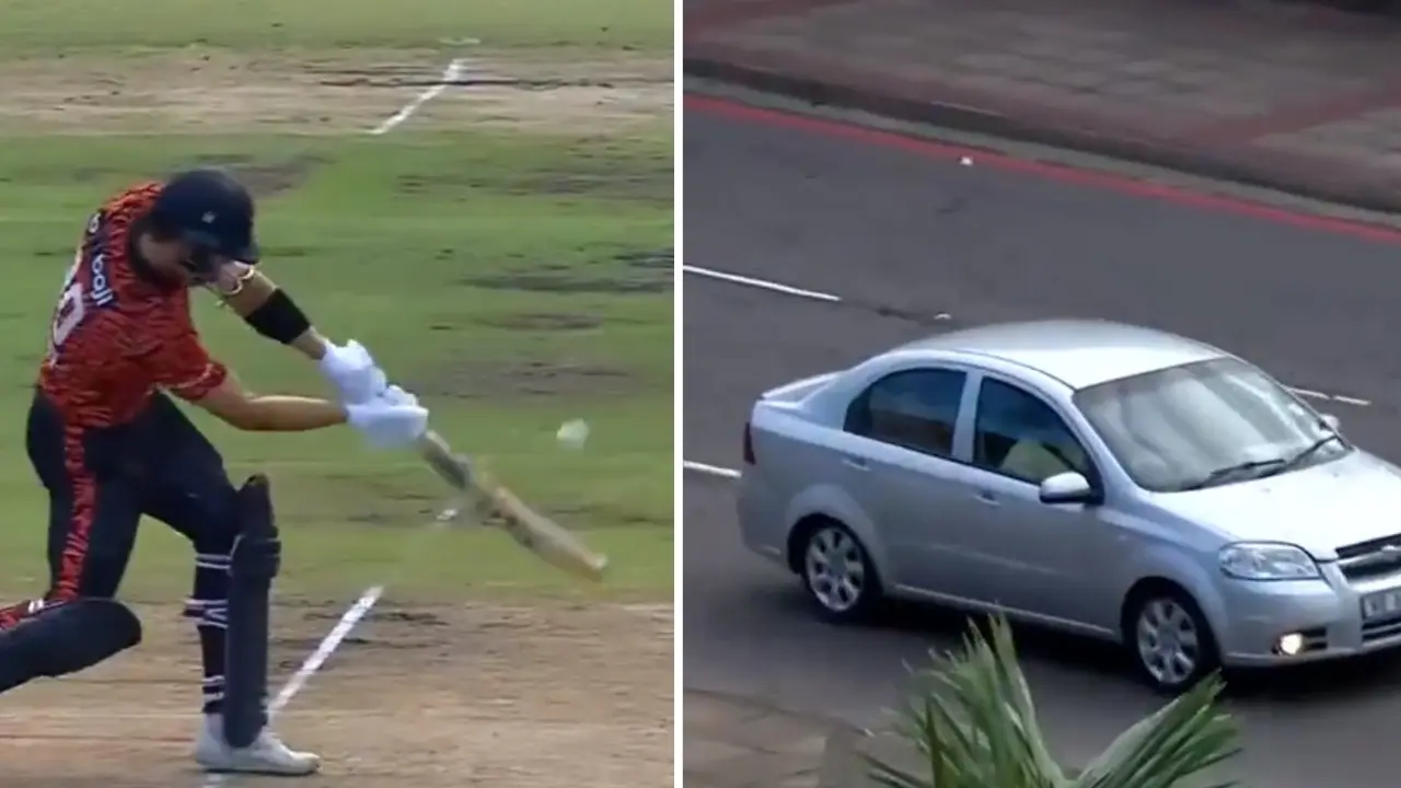 Tristen Stubbs smashes it out of the park, ball lands on the road outside during SA20- WATCH Tristan Stubbs