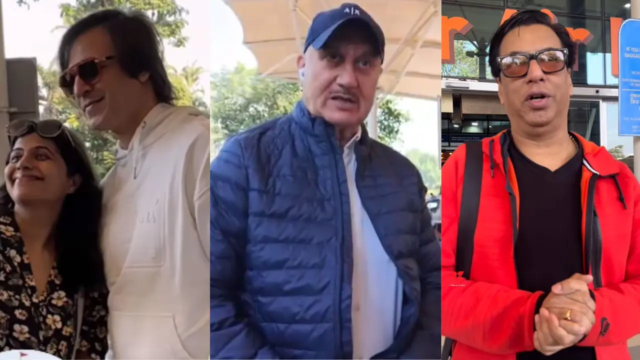 Ram Mandir Pran Pratishtha: Anupam Kher, Vivek Oberoi, Madhur Bhandarkar Jet Off To Ayodhya Vivek Oberoi, Anupam Kher, Madhur Bhandarkar