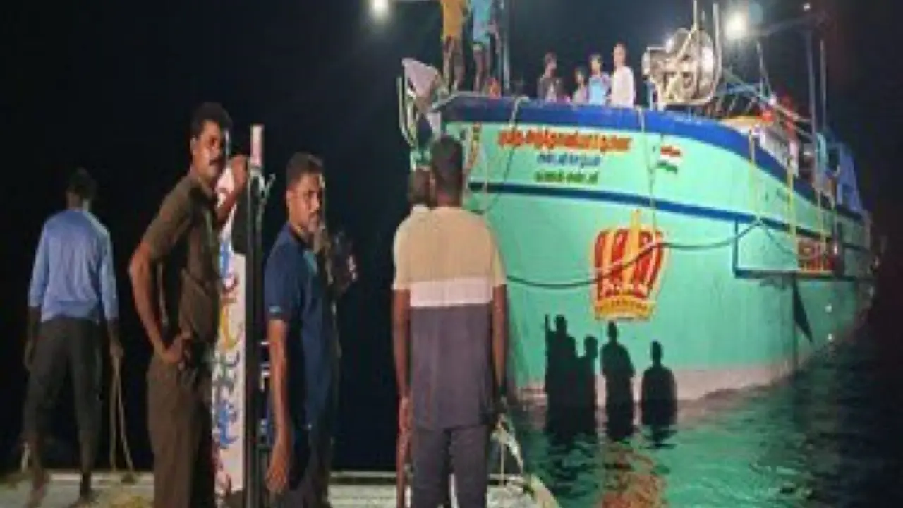 ICG Ship Vikram Rescues 11 Crew After Fishing Boat Suffers Engine Failure In Arabian Sea Indian Coast Guard Ship Vikram Rescues 11 Crew Members In Arabian Sea