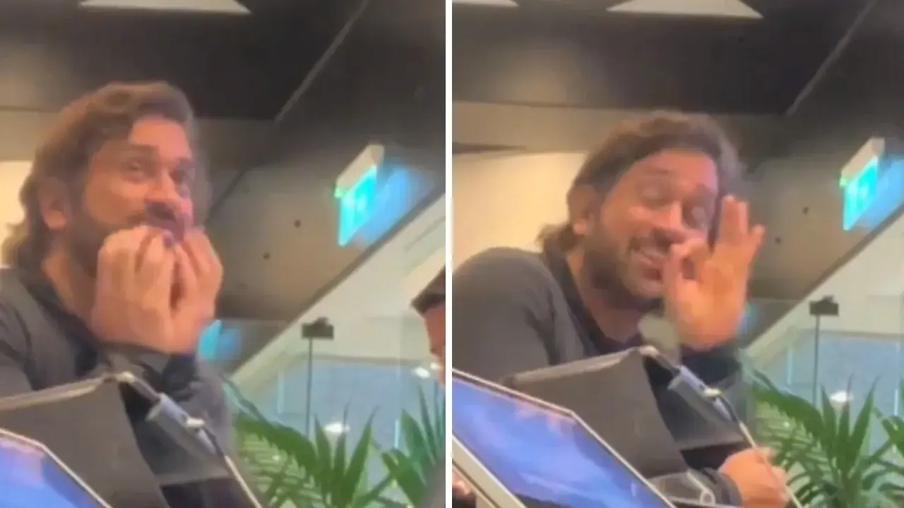 WATCH | MS Dhoni tells fan 'you should go to Pakistan once for the food', reaction he gets stuns him MS Dhoni