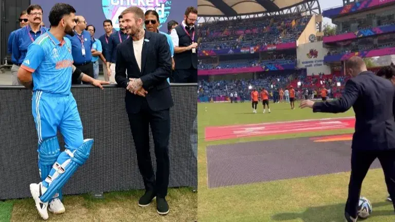 Virat Kohli with David Beckham