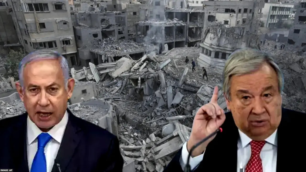 Israeli Prime Minister Benjamin Netanyahu and UN Secretary-General António Guterres