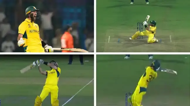 Fifty at 46.2 overs, century at 48.4: How Maxwell enthralled Delhi with implausible hitting - WATCH Glenn Maxwell hits fastest ODI World Cup century