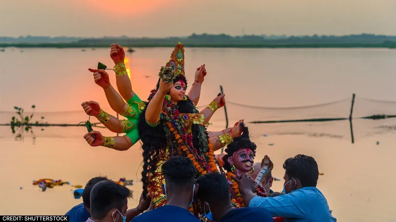 Representative Image of Goddess Durga immersion
