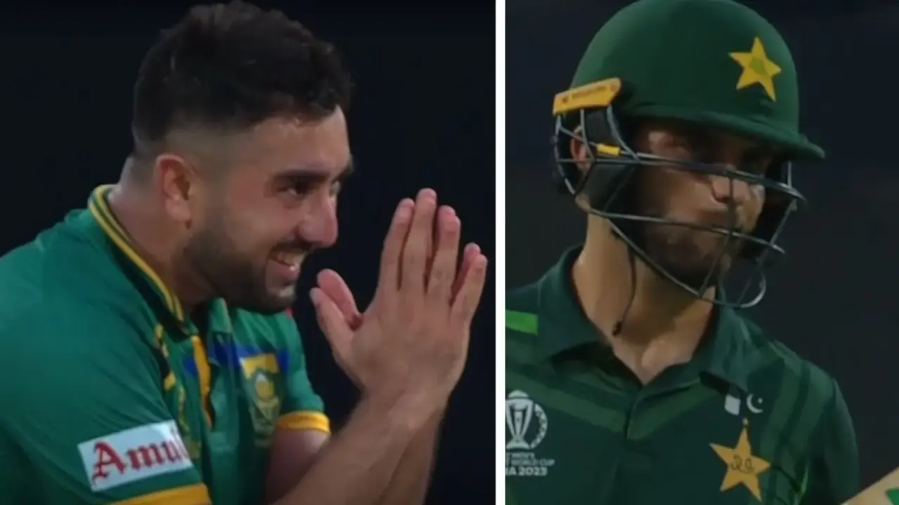 SA vs PAK: South Africa star Tabraiz Shamsi does 'namaste' celebration after dismissing Afridi Tabraiz Shamsi