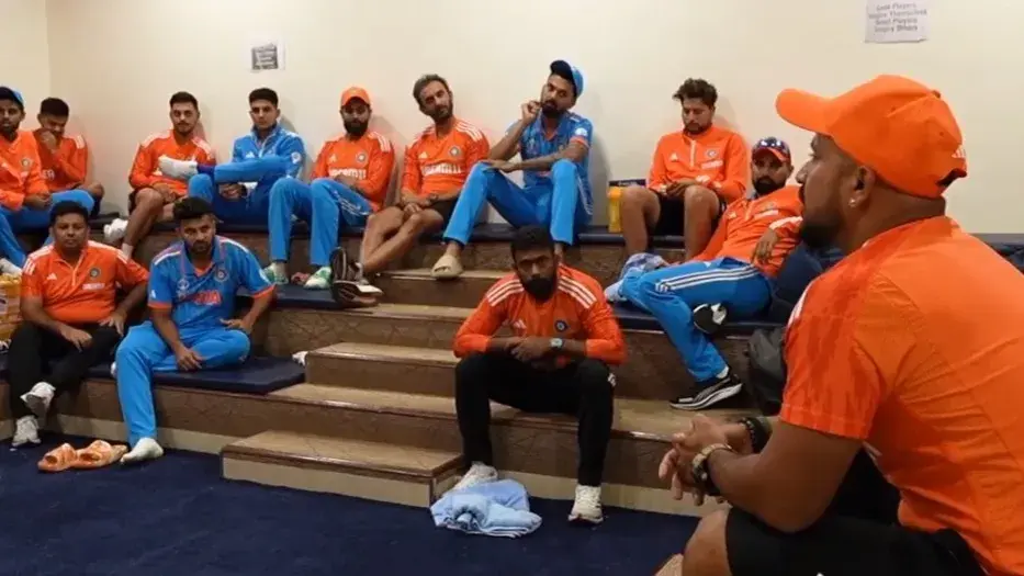 Team India hosts a sombre medal ceremony in dressing room, Rohit Sharma noticeably absent - WATCH Team India