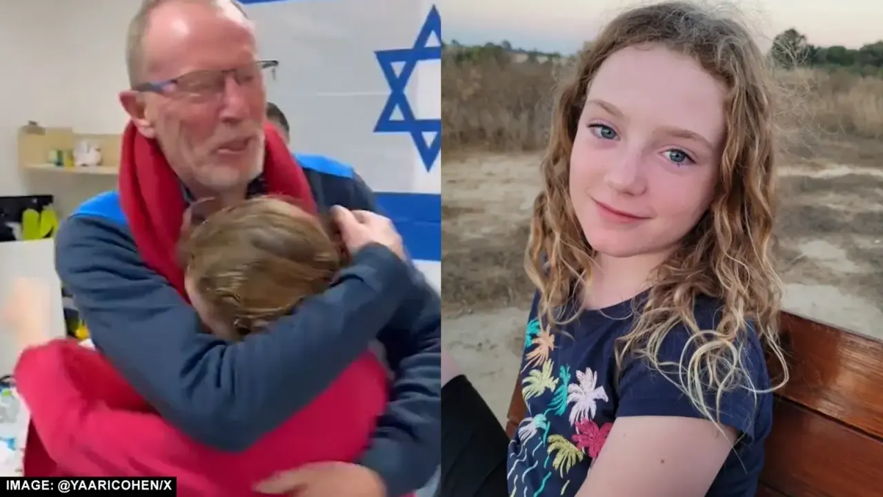 9-year-old Emily Hand who was believed to be killed by Hamas reunites with her father Emily Hand, 9-year-old Irish-Israeli girl reunites with her father after Hamas released second set of hostages