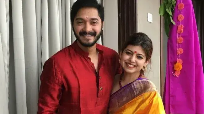 Shreyas Talpade and his wife Deepti