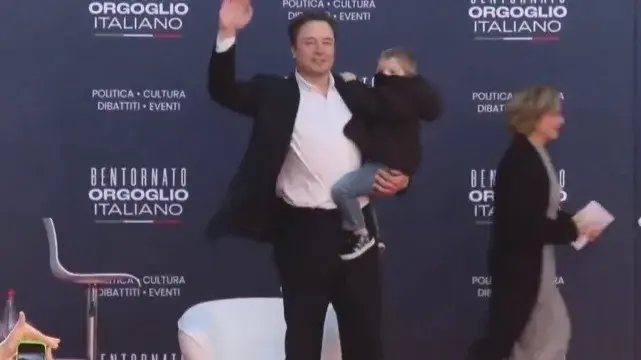 Elon Musk's Lil X refuses to leave father's side at Rome event, video goes viral Elon Musk