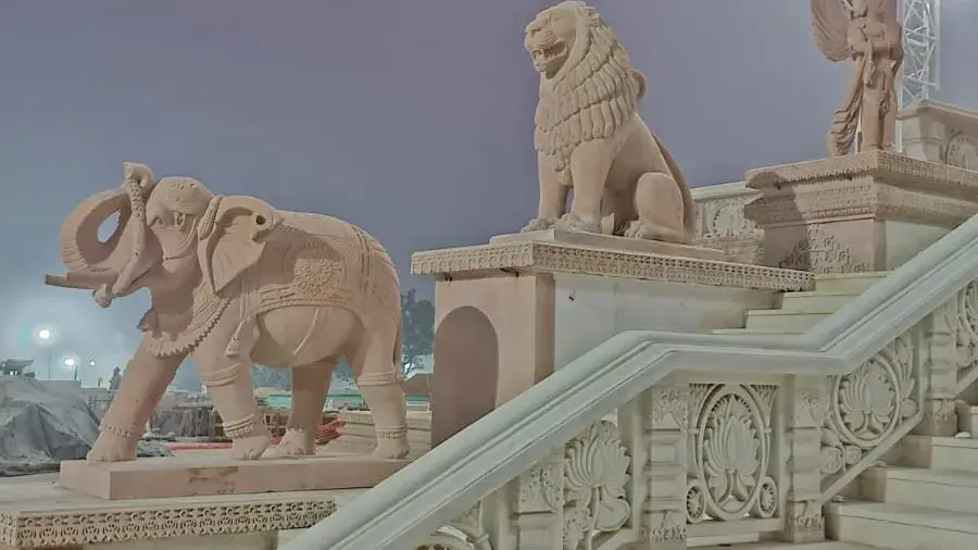 REVEALED: First look of magnificent pink stone Ram Mandir Sinh Dwar | Pictures Inside Ram Mandir Sinh Dwar
