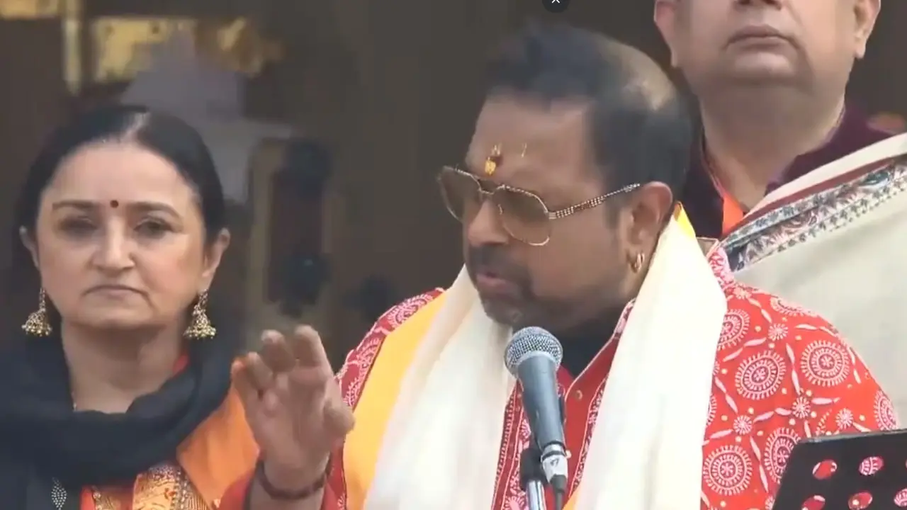 Shankar Mahadevan Creates Divine Energy, Croons Sri Ram Chandra Bhajan At Ram Mandir Pran Pratishtha Shankar Mahadevan