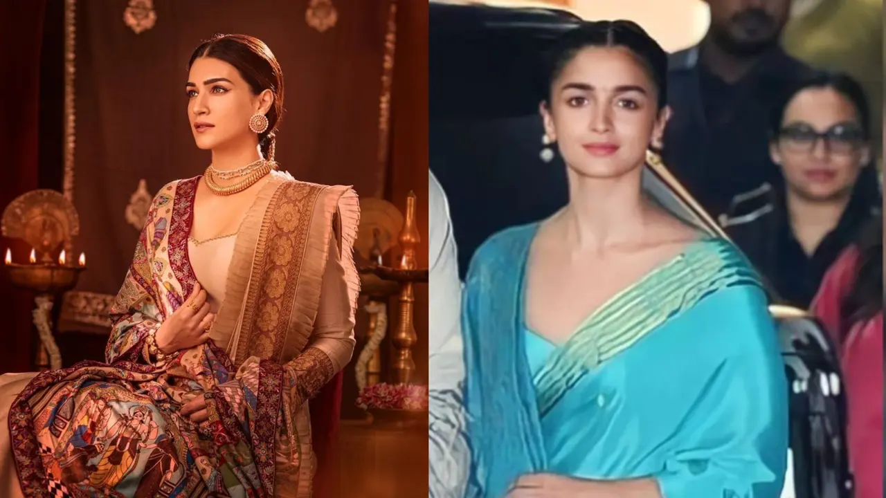Alia’s Ramayana Inspired Saree Reminds Us Of Kriti’s Shawl