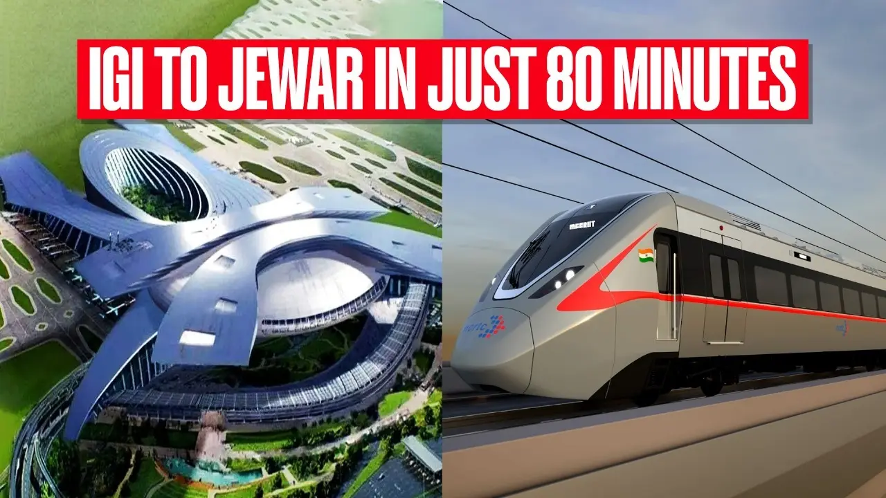 Delhi IGI to Noida’s Jewar Airport in 80 Mins: UP Govt Approves Rs 16,000 Cr Rapid Rail Corridor Noida's Jewar Airport to Delhi’s IGI within 80 Mins Via Rs 16,000 Cr Rapid Rail Corridor