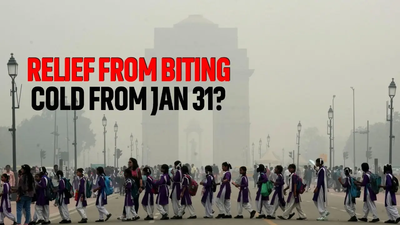 Delhi Weather Update: Light Rainfall Predicted on Jan 31, Cold Wave Condition to Subside Soon Good News for Delhi: IMD Predicts Cold Conditions to Reduce Minimum Temperatures