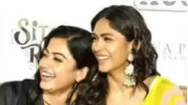 Mrunal Thakur with Rashmika Mandanna