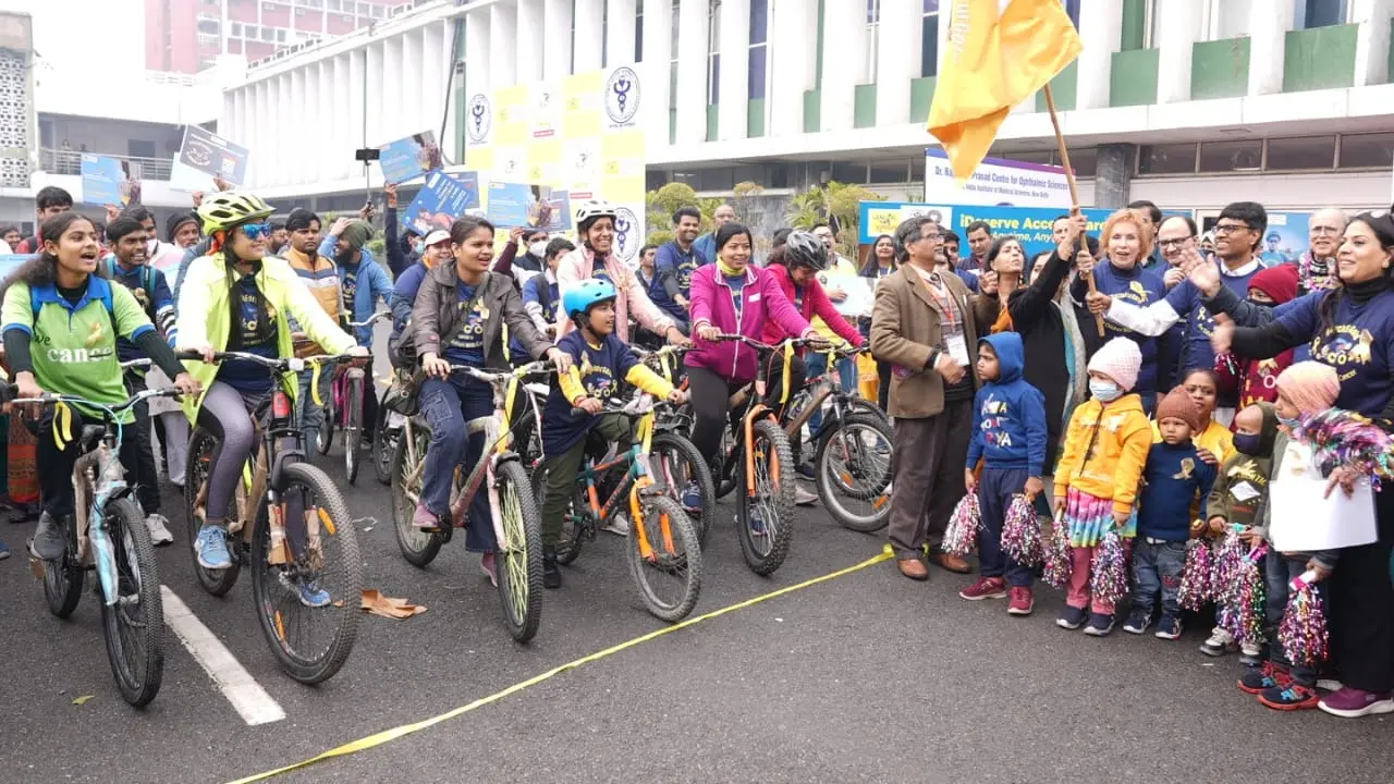 World Cancer Day: Cancer Survivors' 'Cycle for Change in Marathon' Flagged Off To Raise Awareness