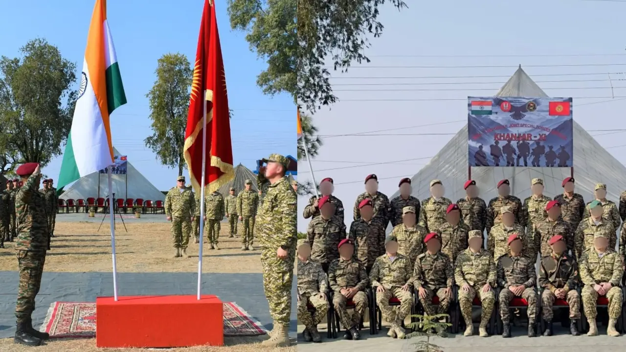 India-Kyrgyzstan Conduct 11th Edition of Khanjar to Strengthen Defence Ties Against Terrorism The 11th edition of India-Kyrgyzstan Joint Special Forces Exercise Khanjar.