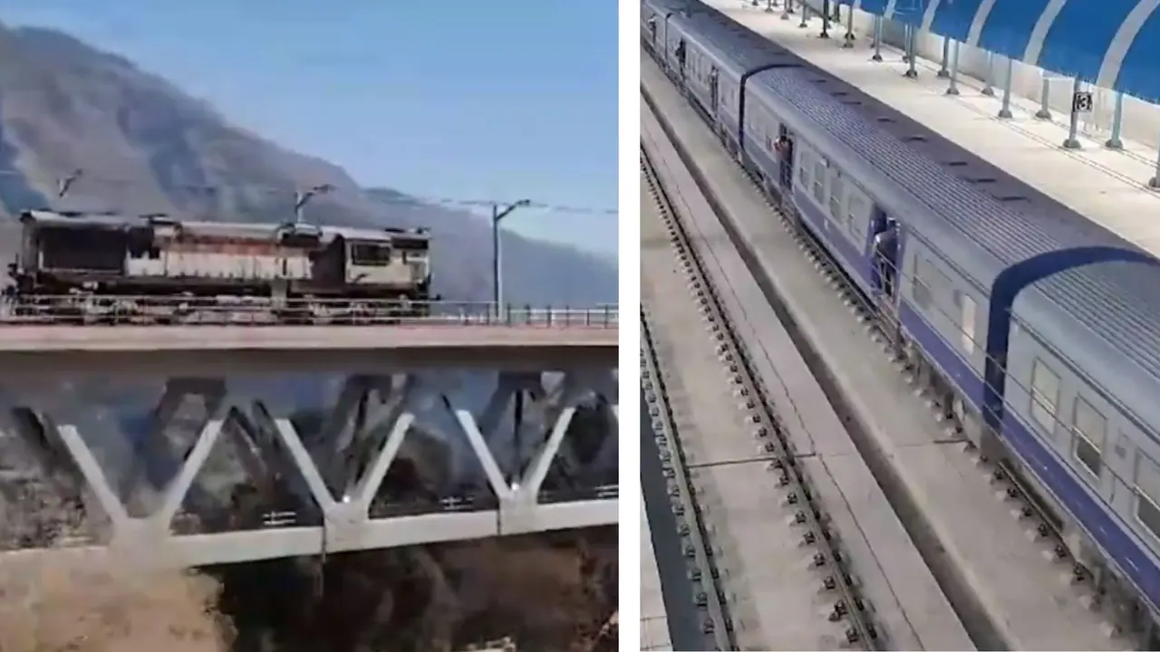 HISTORIC: J&K Witnesses First Electric Train Trial Run on Sangaldan-Khari Route Despite the achievements, work on platforms and the laying of railway tracks connecting Sumber and Sangaldan stations in the Rambam district are still underway.