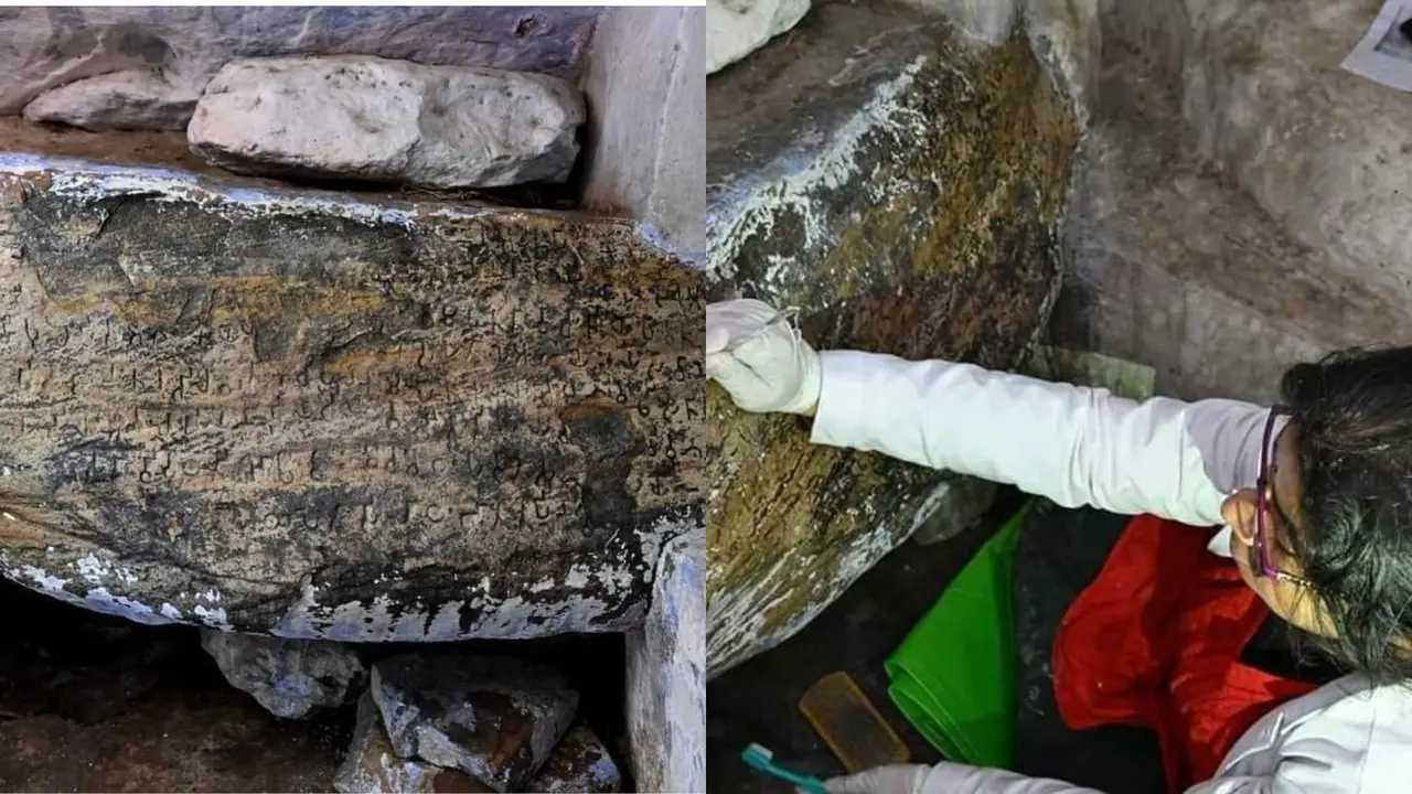 The 3rd century BCE rock edict of Mauryan emperor Ashoka in Sasaram handed over to ASI for preservation.