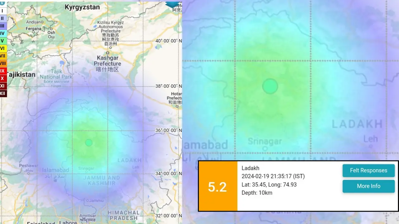 Earthquake of Magnitude 5.2 Jolts Ladakh, Kargil Earthquake of Magnitude 5.2 Jolts Ladakh, Kargil