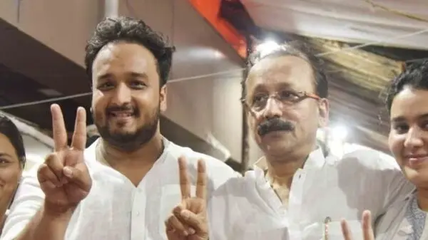Baba Siddique with Zeeshan Siddique