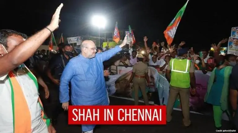 Big Day in Tamil Nadu election campaigns: Amit Shah in Chennai for BJP-AIADMK seat-sharing Amit Shah