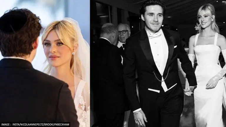 Brooklyn Beckham, Nicola Peltz introduce themselves as 'Mr. & Mrs' in first wedding pics Brooklyn Beckham, Niola Peltz, Brooklyn-Nicola wedding, Brooklyn-Nicola share wedding pics, Nicola Peltz wedding gown, Brooklyn Beckham wedding pics