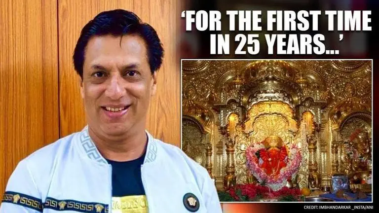 Madhur Bhandarkar prays from outside at Siddhivinayak Temple amid Coronavirus pandemic Madhur