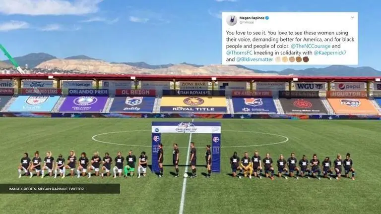 Megan Rapinoe lauds Colin Kaepernick in response to fellow NSWL players kneeling megan rapinoe