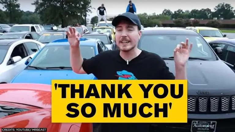 YouTuber MrBeast celebrates 40 million subscribers with '40 cars giveaway challenge' YouTuber