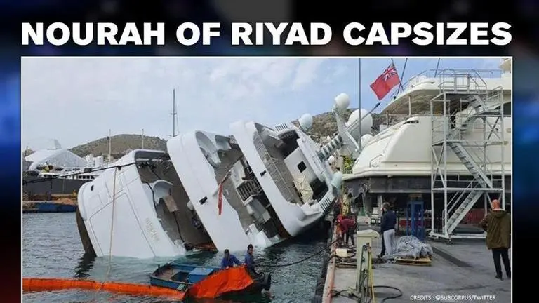 Saudi Prince's super luxury yacht capsizes in Athens, Greece