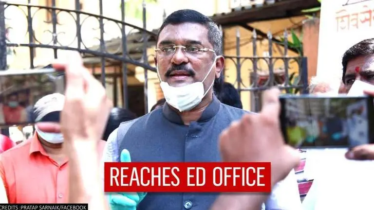 Money laundering case: Sena MLA Pratap Sarnaik reaches ED office after multiple summons Money laundering case