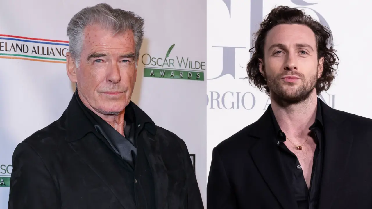 Pierce Brosnan and Aaron Taylor-Johnson