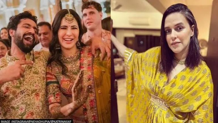 Vicky-Katrina's Mehendi: Neha Dhupia gives glimpse of outfit, says 'danced the night away' Neha Dhupia